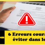 6 Erreurs courantes à éviter dans les CV